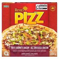 Resto PIZZ All Dressed & Bacon Frozen Pizza 850g (Contains : Soy, Wheat, Milk), All Dressed & Bacon 850g