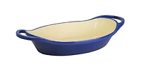 Lodge 2 Quart Oval Indigo Enamel Cast Iron Casserole
