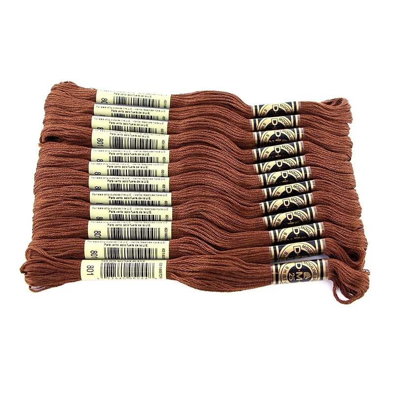 DMC 6-Strand Cotton Embroidery Floss, 8 m (8.7 yd), Brown