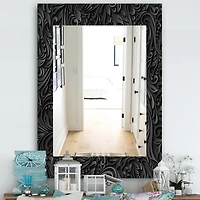 Designart 'Obsidian Impressions 10' Miroir Moderne - Miroir Mural - 24x36