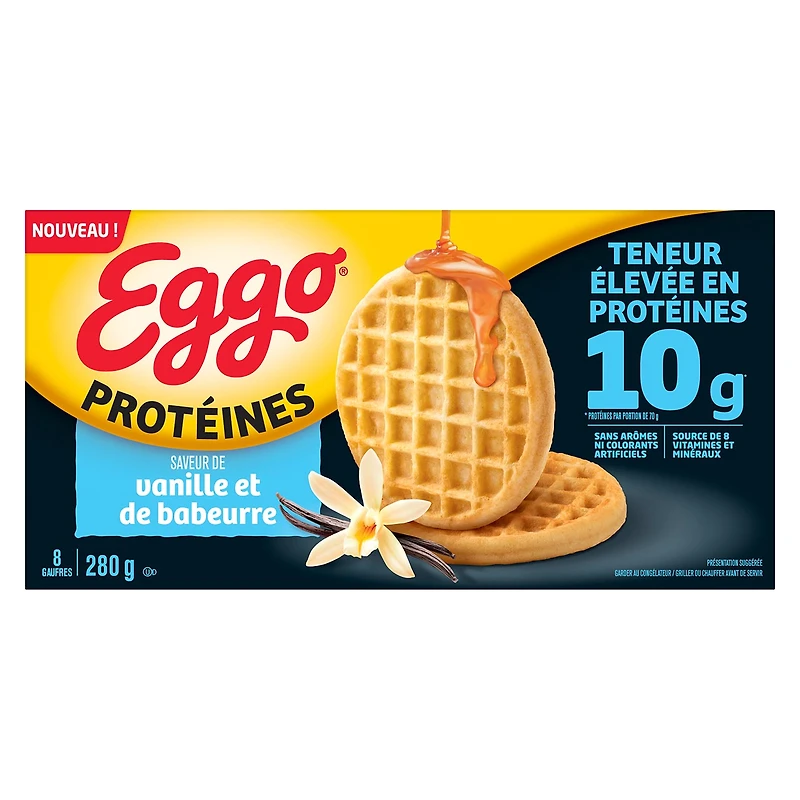 Eggo Protein Buttermilk Vanilla Waffles 8 Count, Eggo Protein Buttermilk Vanilla Waffles