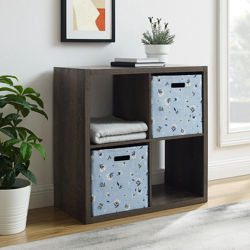 Gorham 4 Cubby Storage Cabinet in Espresso