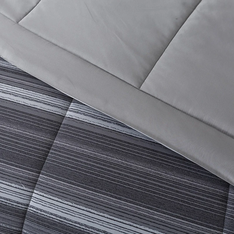 Mainstays All in One Reversible Comforter and Sheet Set, 7-Piece, Full