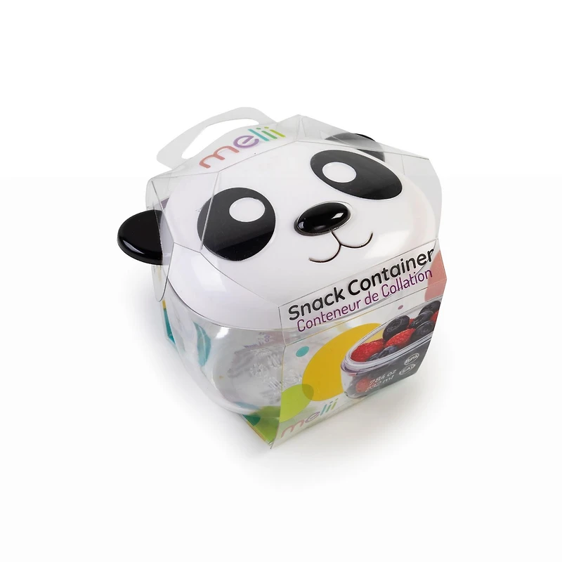 Melii Animal Snack Container for Toddlers and Children, Panda, 7.84 oz / 232 ml