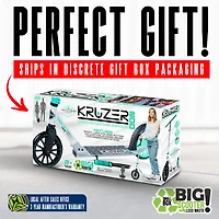 Madd Gear Folding Commuter Scooter for Adults & Teens – Kruzer 200 –  White/Teal