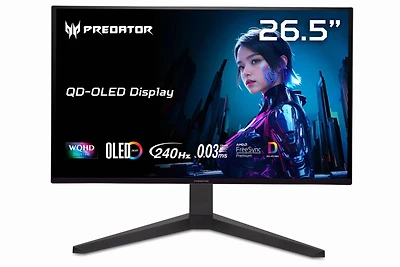 Acer Predator X27U (W1BMIIPPRX – CA) – Moniteur de jeu QHD QD‑OLED de 26,5 po, 240 Hz