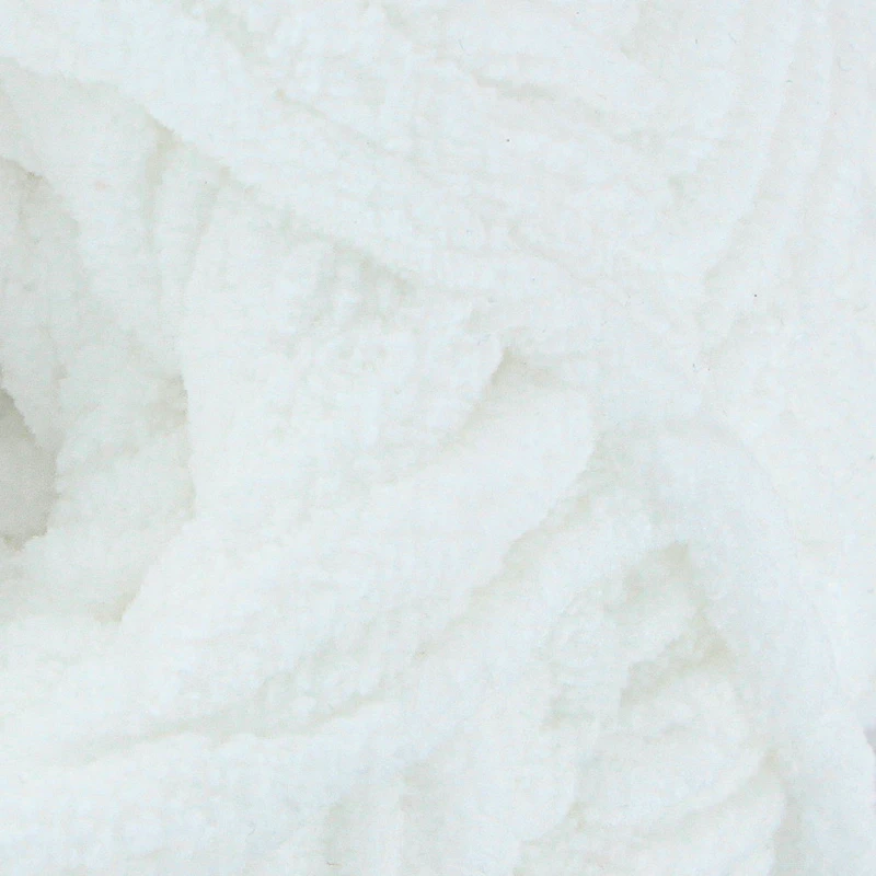 MAINSTAYS Cozy Chenille Supreme, 201 m (220 yd), 300 g (10.5 oz), 100% Polyester, White, 300 g (10.6 oz)