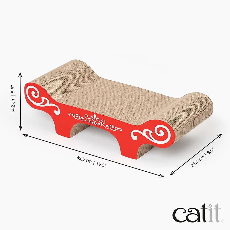 Catit Style Cat Scratcher Bench with Catnip, Urban Motif