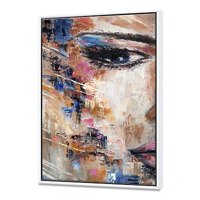 Designart Portrait d'une jeune femme IV ART MURAL À CADRE FLOTT