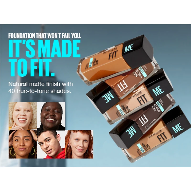 Maybelline New York Fit Me Matte + Poreless Fond de Teint Maquillage