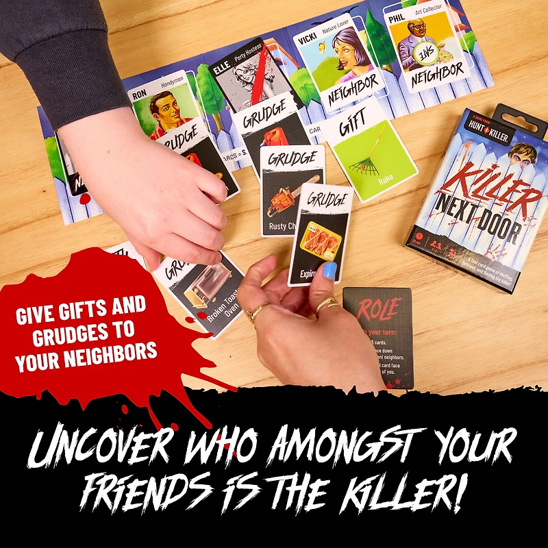 Hunt A Killer: Killer Next Door – Social Deduction Card Game for Families and Adults, Fast-Paced Mystery Game for 3–6 Players, Ages 10+
