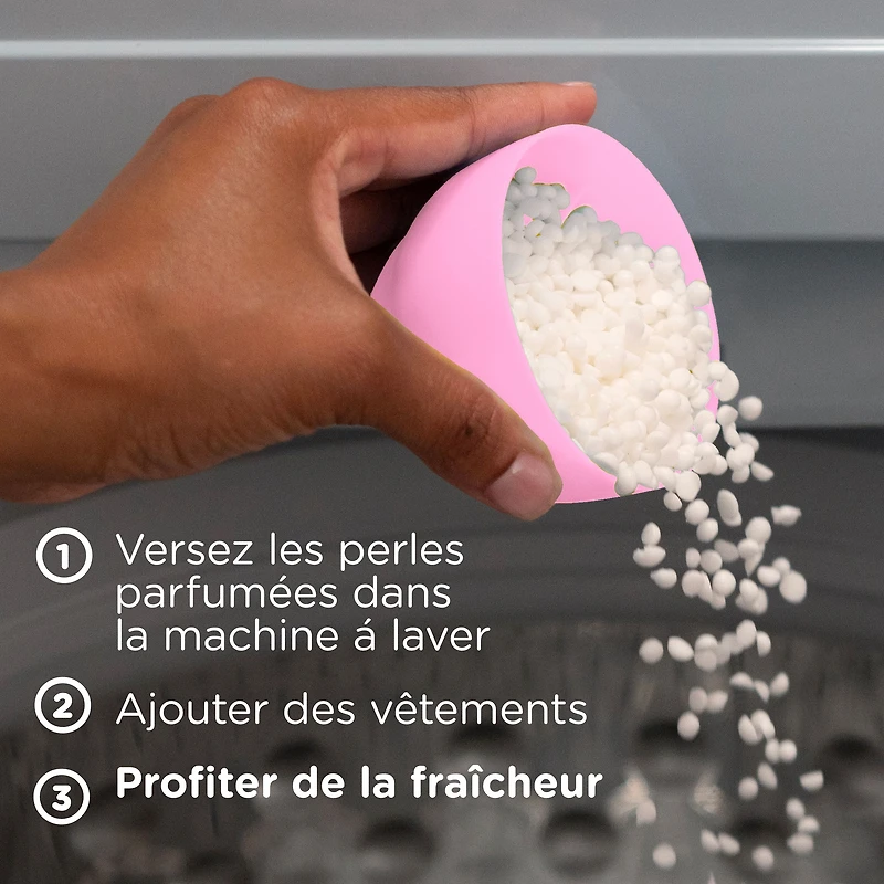 Downy Light Laundry Scent Booster Beads, Cherry Blossom Scent, 853g, In-wash fabric beads designed to be gentle with a light boost of scent, No Heavy Perfumes