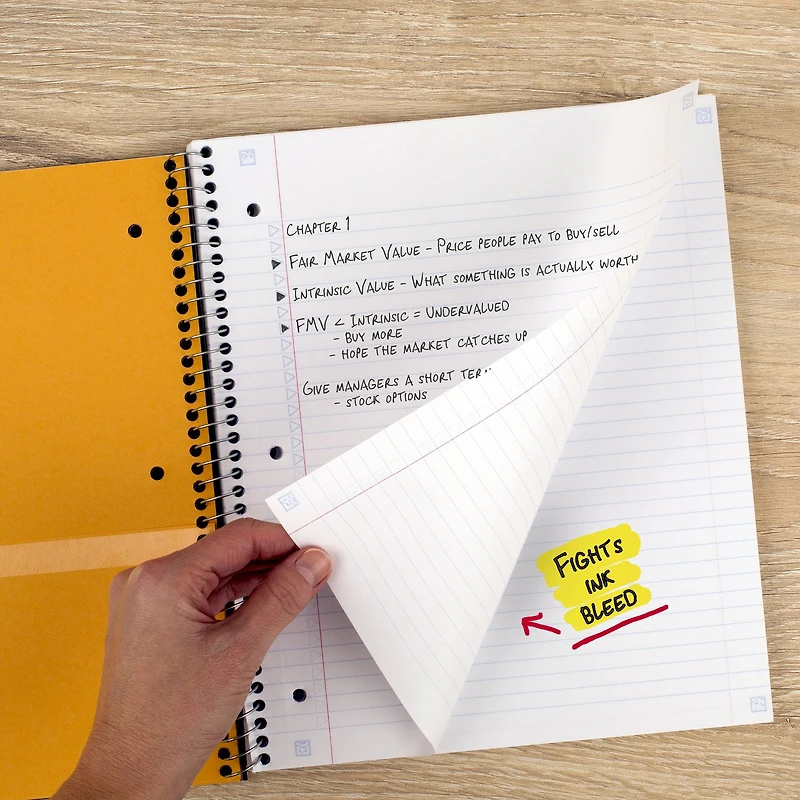 Five Star® 1 Subject 200pg Fashion Notebook 11" Grey