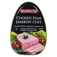 MARIO'S Cooked Ham 340 grams - Tin - Fully cooked - Ready-to-eat
