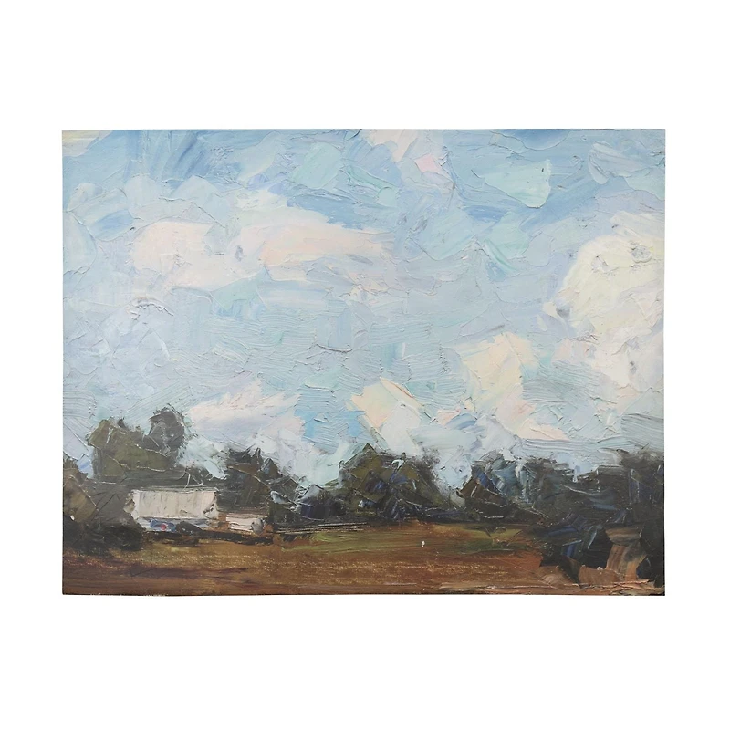 Toile embellie d’un paysage de 116,8 x 91,4 cm