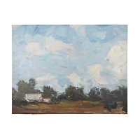 Toile embellie d’un paysage de 116,8 x 91,4 cm