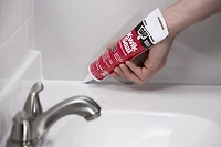 Calfeutrant adhésif DAP Kwik Seal pour baignoires et carreaux de céramique, 162ml, Blanc