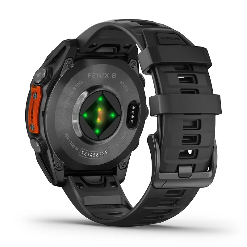 Garmin fēnix® 8 AMOLED Display GPS Smartwatch - 51-mm - Slate Grey Bezel with Black Silicone Band