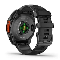 Garmin fēnix® 8 AMOLED Display GPS Smartwatch - 51-mm - Slate Grey Bezel with Black Silicone Band