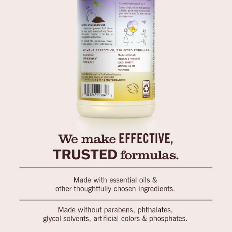 Mrs. Meyers Mult-Surface Cleaner, Natural Cleaner, Compassion Flower Scent, 473ml
