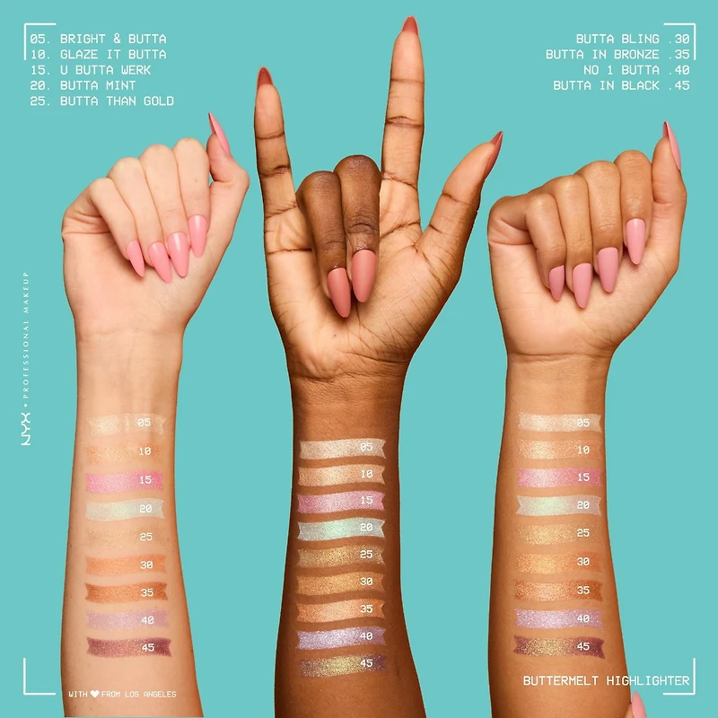 NYX Professional Makeup Buttermelt Powder Highlighter, Buildable & Buttery Soft Creamy Finish