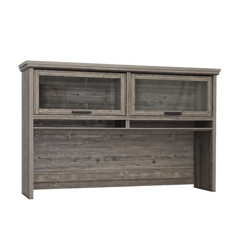 Sauder Aspen Post Large Hutch in Pebble Pine Finish