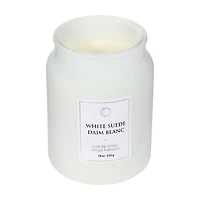 19 Oz Luxe Scented Candle With Glass Lid (White Suede) - Set of 2