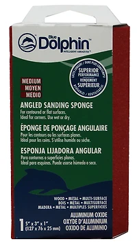 Blue Dolphin Dual Angled Sanding Sponge Medium (5" x 3") 1" Thickness