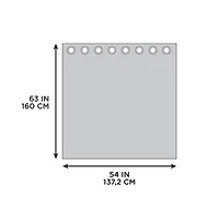 Mainstays Faux Suede 84" Drapery Grommet Window Curtains Panel, Charcoal