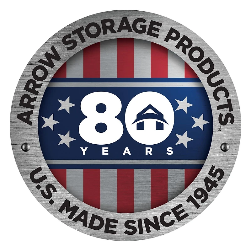 Arrow Classic Steel Storage Shed, 6x7, Gris pâle
