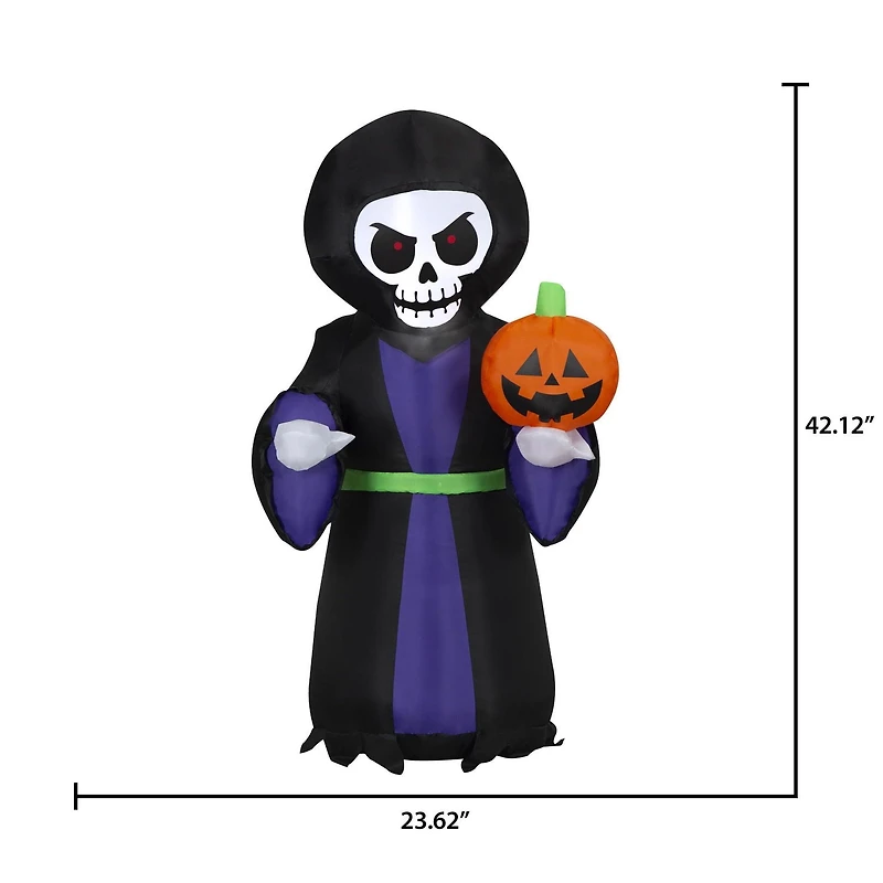 Airblown Yard Inflatables Halloween Light Scary Reaper SM