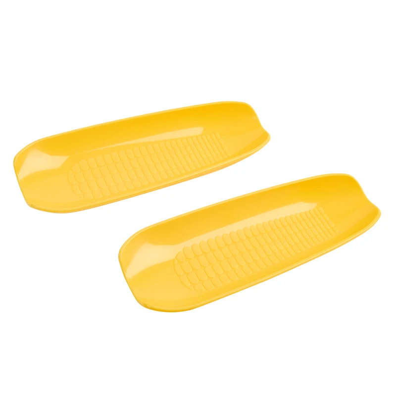 Ensemble de 2 assiettes en forme de maïs – Pratiques et sécuritaires, jaune