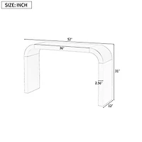 Noble House Modern Minimalist Console Table, Elegant and Versatile Design, Perfect, Sturdy and Stable Frame,White