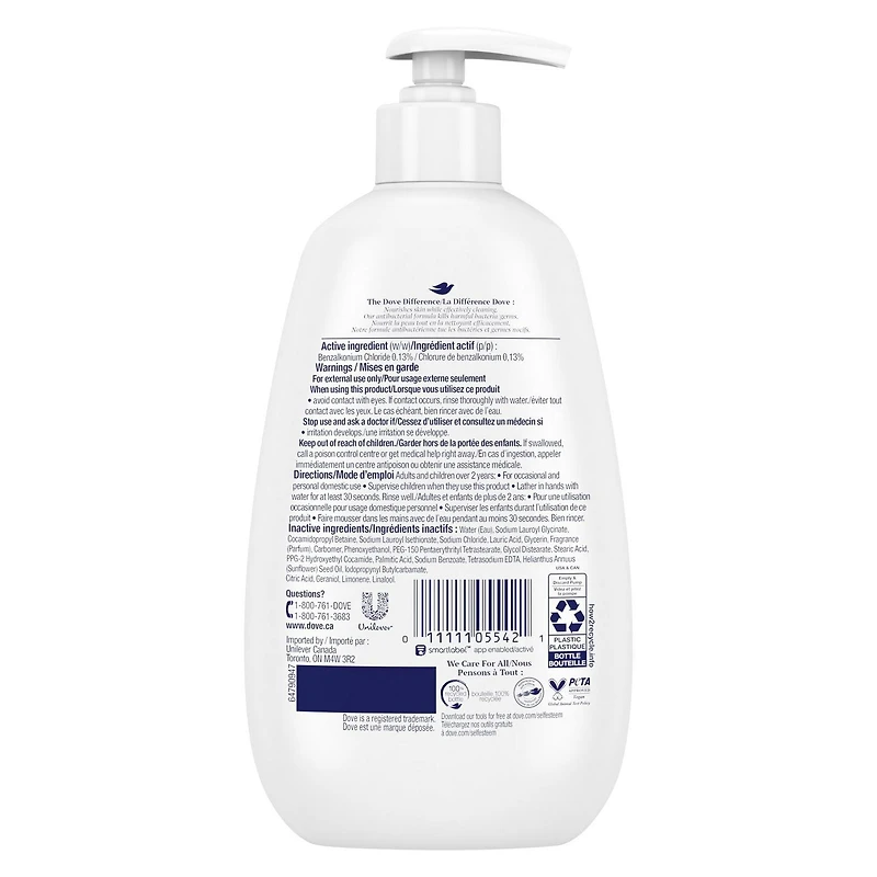 Dove Hand Wash Protects Skin from Dryness Antibacterial, 355 ml