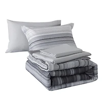 Mainstays All in One Reversible Comforter and Sheet Set, 7-Piece, Full