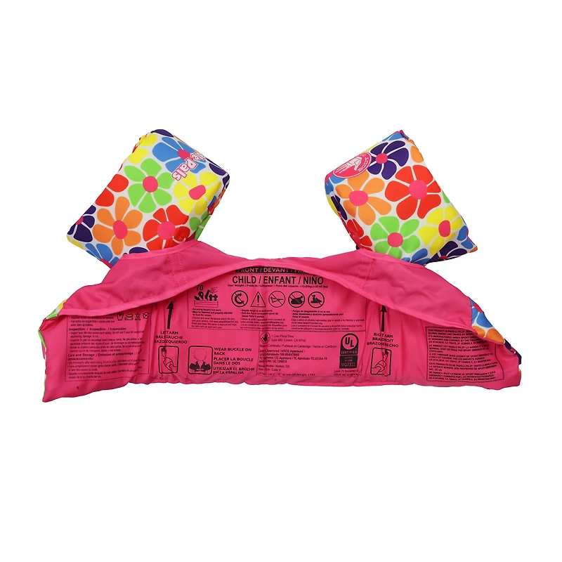 Body Glove Paddle Pals Flower Kids Life Jacket Swim Vest USCG Approved 33-55 lbs Adjustable PFD