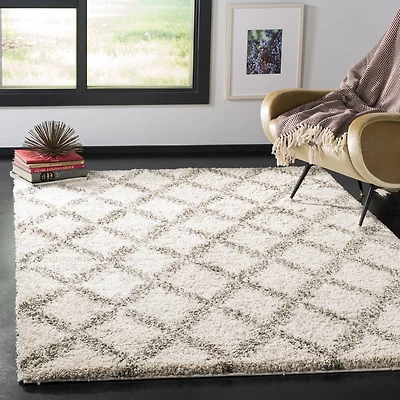 Safavieh Hudson Franklin Tapis Géométrique Diamants Shag