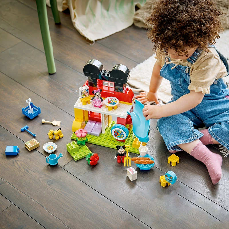 LEGO DUPLO Disney Mickey Mouse Clubhouse with Minnie & Pluto Building Toy - Fine Motor Skill Toy for Toddlers, Ages 2+ - Mickey Mouse Toy for Boys & Girls - Birthday Gift for Kids - 10465