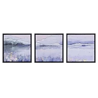 Ensemble de toiles artistiques encadrées Sentra Purple Landscape