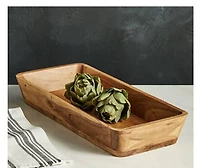 Better Homes & Gardens - Bol de service ovale en bois d'acacia, finition naturelle marron