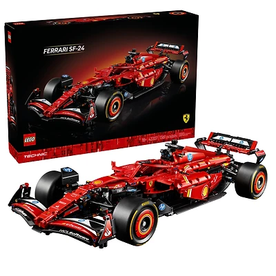 LEGO Technic Ferrari SF-24 F1 Model Car Kit - Building Set for Adults, Ages 18+ With Realistic Features - Ferrari F1 DIY Craft for Display - Gift Idea for F1 Fans - 42207