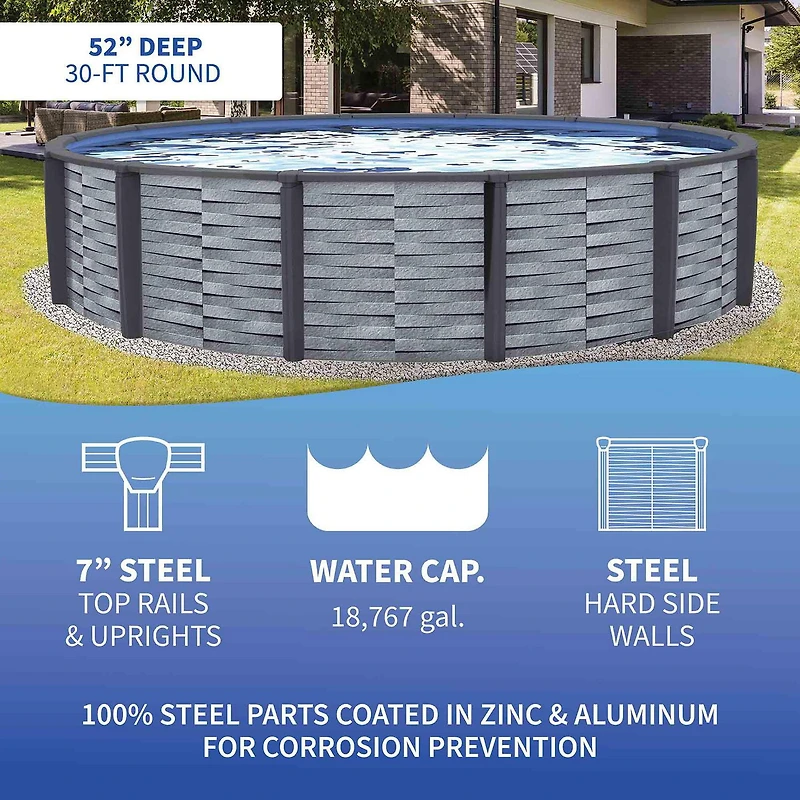 Ensemble de piscine ronde Affinity - 52 pouces de profondeur