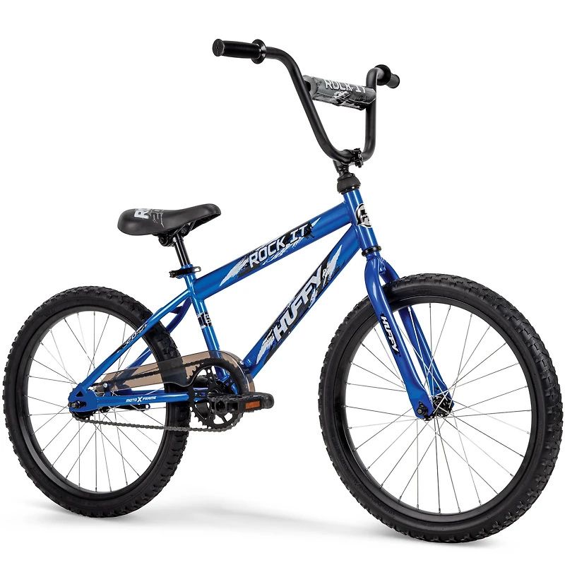 Huffy 20" Rock It Kids' Bike, Fits Riders 44"-56", Blue, Youth, Boys