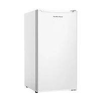 Hamilton Beach Mini Réfrigérateur 3,3 pi³ avec compartiment congélateur, réfrigérateur compact à porte simple, Energy Star, porte réversible, Blanc