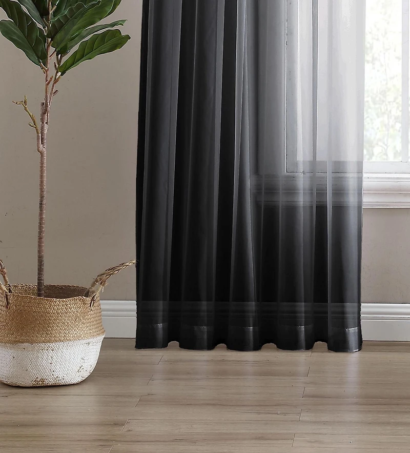Sheer Window Panel Curtain- 2 Pack