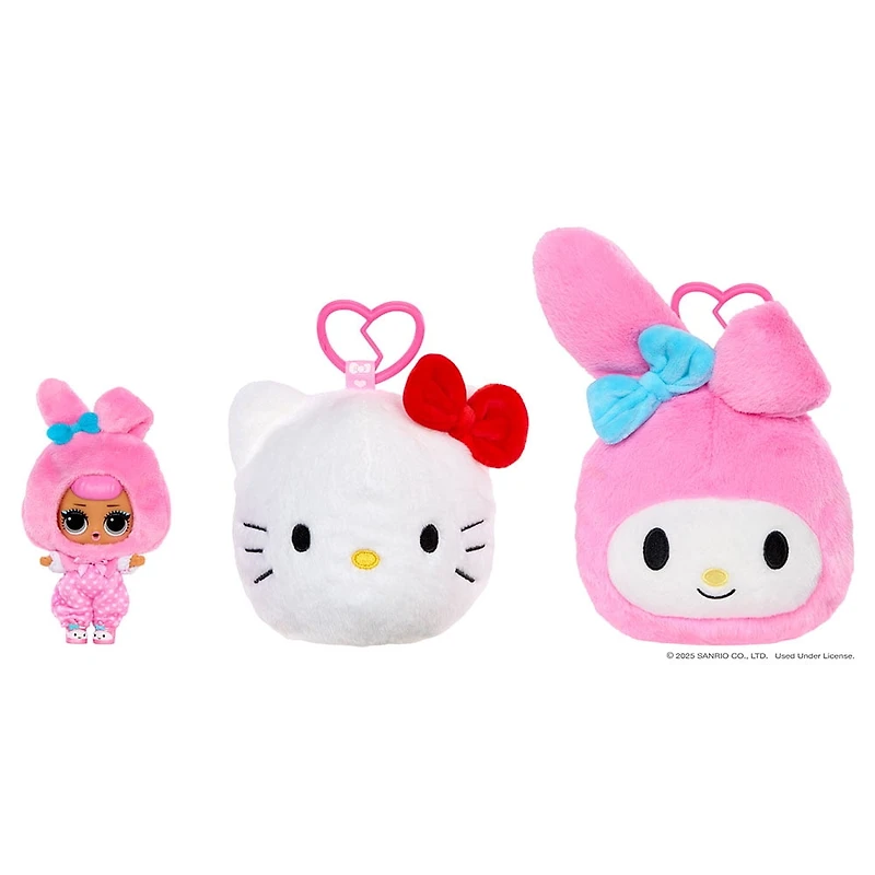 L.O.L. Surprise! Loves Hello Kitty Reversible Plush Surprise with Matching Tot and Keychain