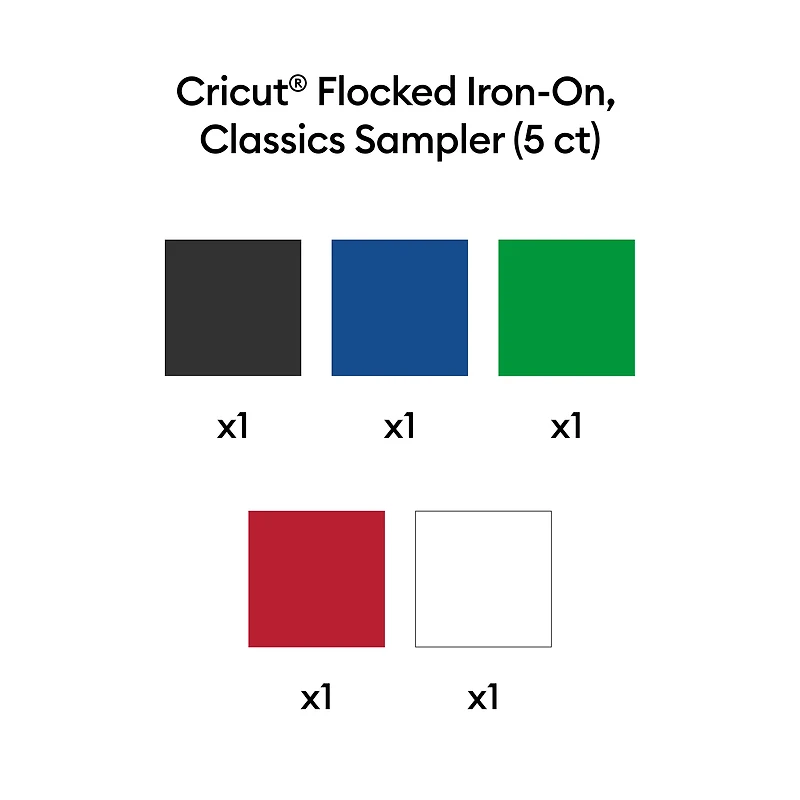 Cricut® Flocked Iron-On, Classics Sampler