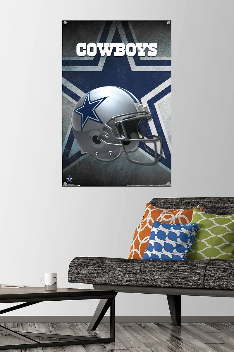 NFL Dallas Cowboys - Helmet 16 Wall Poster, 22.375" x 34" Framed