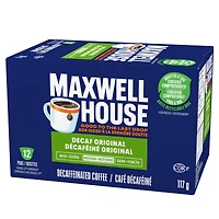 Maxwell House, Decaf Coffee 100% Compostable Pods, 12 Pods, Medium