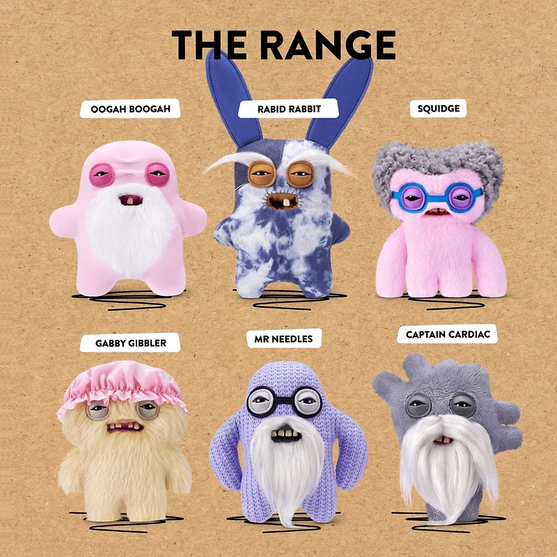 Fuggler Old Fogies 9 inch (Captain Cardiac), Funny Ugly Monster Stuffed Animal Toy by ZURU